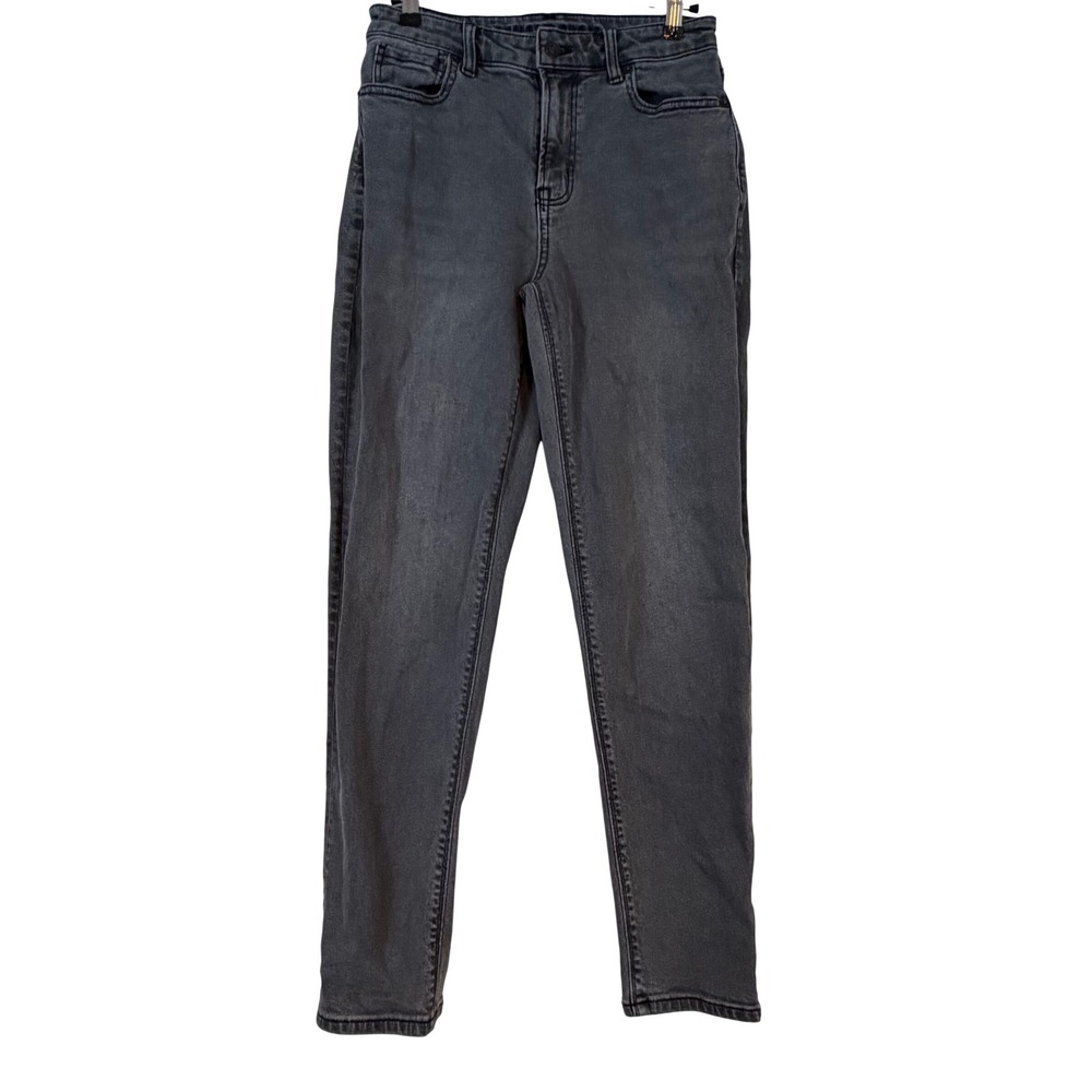 American Eagle Mom Jean Women •2• Charcoal Gray High Rise Tapered Denim 90s Y2K